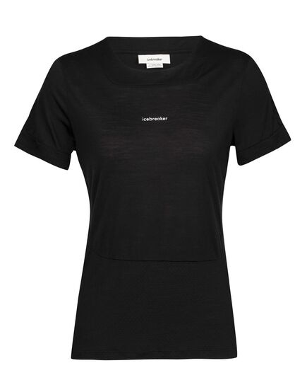 Icebreaker Koszulka damska merino Zoneknit SS Slit Back Tee czarna, Kolor: czarny, Waga: 0.5, Rozmiar: S