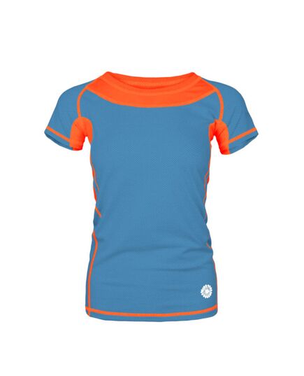 Milo Koszulka damska do biegania Tlell Lady ocean blue / salmon orange Polartec Delta r. M