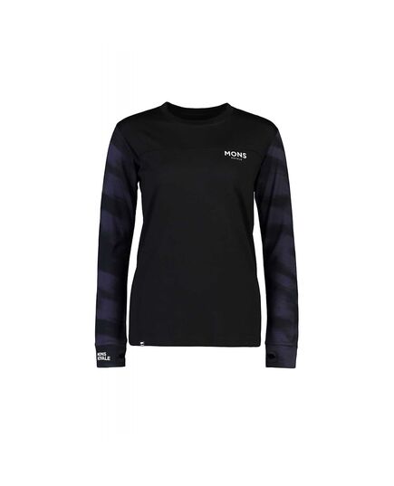 Mons Royale Koszulka damska merino Yotei BF Tech LS Black / Motion r. M