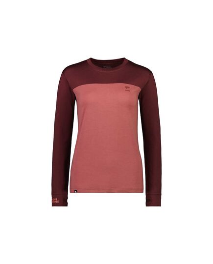 Mons Royale Koszulka damska merino Yotei BF Tech LS Dark Chocolate / Terracota, Waga: 0.5, Rozmiar: L