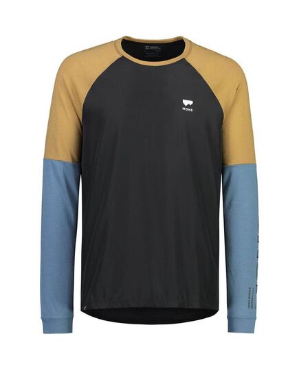 Mons Royale Koszulka męska Tarn Merino Shift Wind Jersey Shift Box - Blue Slate / Black, Waga: 0.5, Rozmiar: M