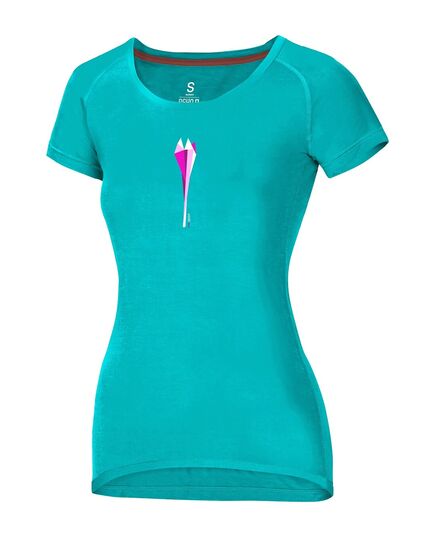 Ocun Koszulka damska Raglan T turkusowa, Kolor: niebieski, Waga: 1, Rozmiar: XS
