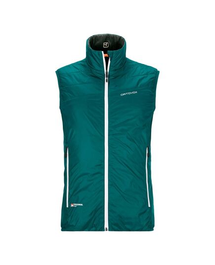 Ortovox Kamizelka męska Swisswool PIZ CARTAS VEST turkusowa, Kolor: zielony, Waga: 2, Rozmiar: L