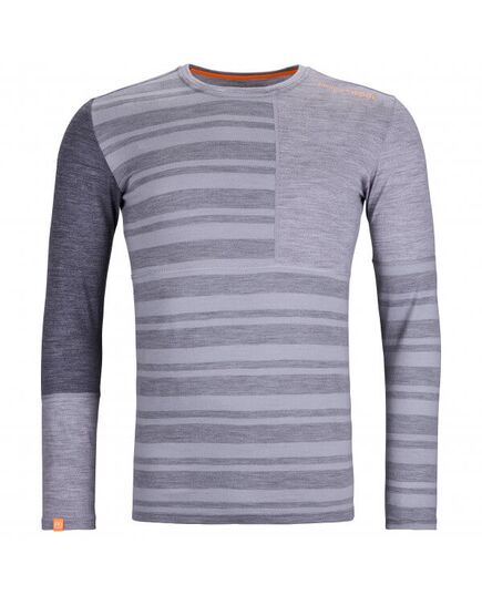 Ortovox Koszulka męska 185 Rock'N'Wool Long Sleeve grey blend r. L, Kolor: szary, Waga: 0.5, Rozmiar: L