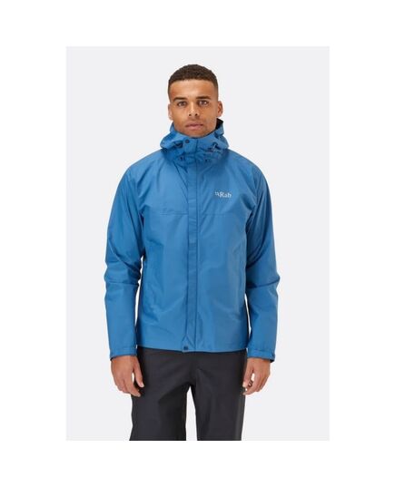 Rab Kurtka membranowa męska Downpour Eco Jacket Denim, Kolor: niebieski, Waga: 1, Rozmiar: S