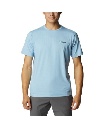 Columbia T-shirt męski Tech Trail Graphic Tee Jet Stream Heather niebieski, Kolor: szary, Waga: 1, Rozmiar: XL