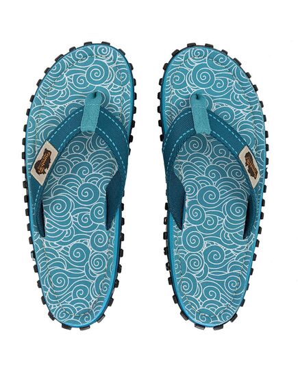 Gumbies Klapki damskie Islander Canvas Flip-Flops Turquoise Swirls r. 35