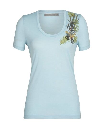 Icebreaker Koszulka damska merino Tech Lite II SS Scoop Tee Fabulous Farms Haze r. XS