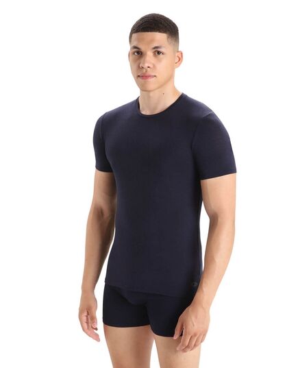 Icebreaker Koszulka męska Mens Anatomica Crew Midnight, Kolor: czarny, Waga: 0.5, Rozmiar: S