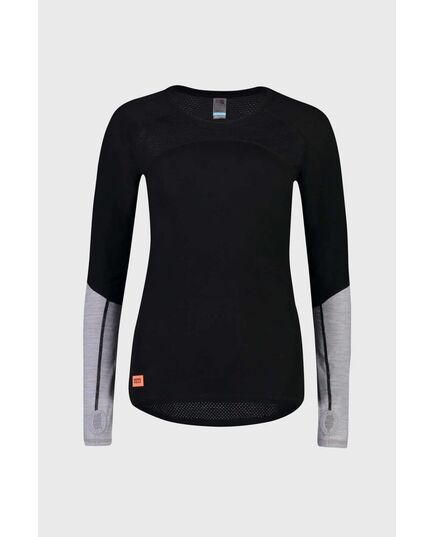 Mons Royale Koszulka damska merino Bella Tech LS-Black / Neon-Wmns, Waga: 0.5, Rozmiar: M