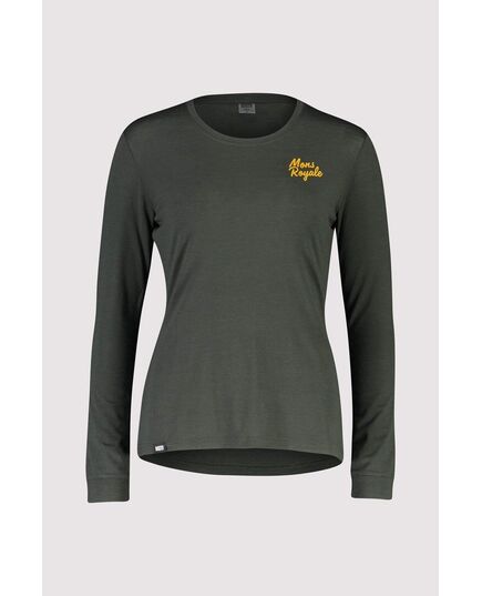 Mons Royale Koszulka damska merino Icon LS - Bold Script - Rosin, Waga: 0.5, Rozmiar: XS