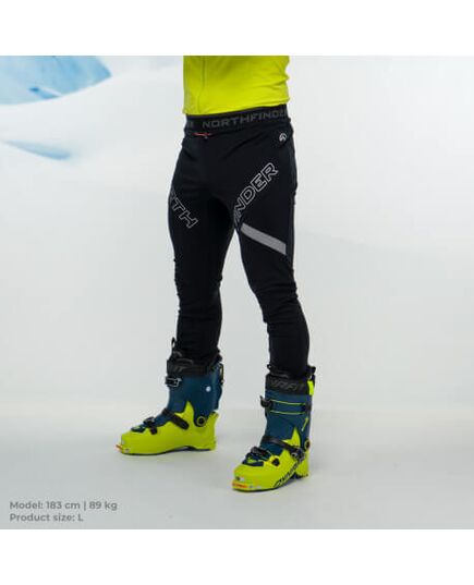 Northfinder Męskie spodnie/legginsy skiturowe Zdiare black, Kolor: czarny, Waga: 1, Rozmiar: XXL