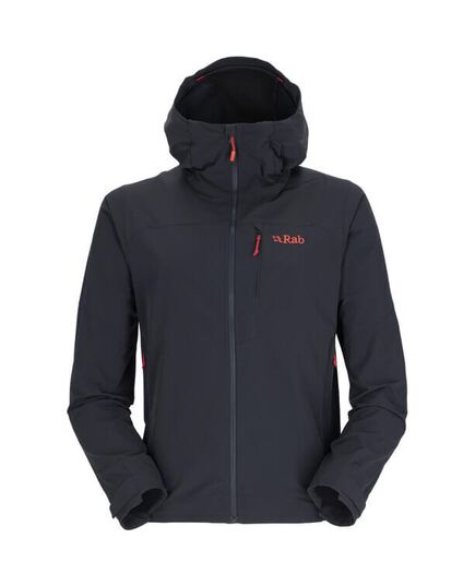 Rab Kurtka softshell męska Torque Jacket Beluga, Kolor: czarny, Waga: 1, Rozmiar: S