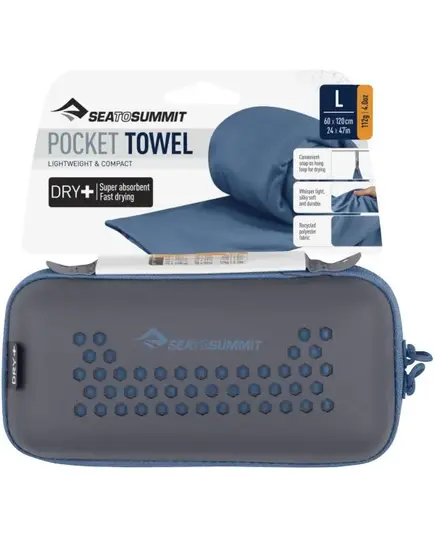 Ręcznik szybkoschnący Pocket Towel Sea to Summit niebieski, Kolor: niebieski, Waga: 0.5, Rozmiar: XL