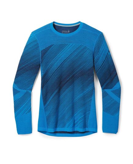 Smartwool  Koszulka męska Intraknit Thermal Merino Base Layer Pattern Crew niebieska, Kolor: niebieski, Waga: 1.5, Rozmiar: XL