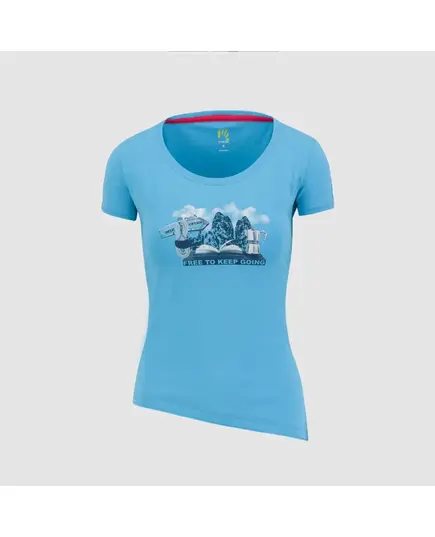 Karpos Bawełniana koszulka damska W T-Shirt Anemone Evo niebieska, Kolor: niebieski, Waga: 0.5, Rozmiar: XS