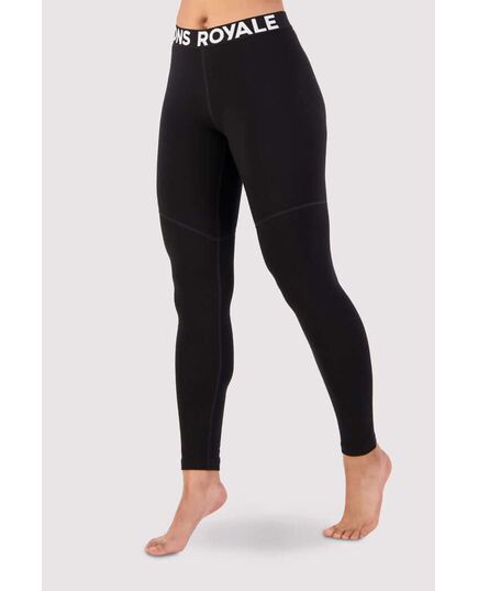 Mons Royale Legginsy damskie merino Womens Cascade Flex 200 czarne, Kolor: czarny, Waga: 0.5, Rozmiar: XS