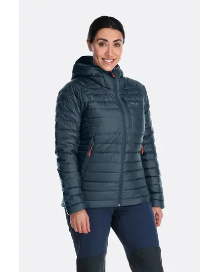 Rab Damska kurtka puchowa Microlight Alpine Long Jacket niebieska r. XS