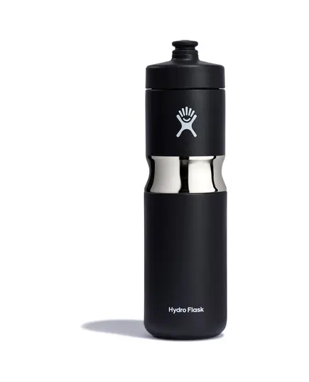 Butelka termiczna Hydro Flask 20 OZ Wide Insulated Sport Bottle - Black, Kolor: czarny, Waga: 1, Pojemność (litry): 0.591