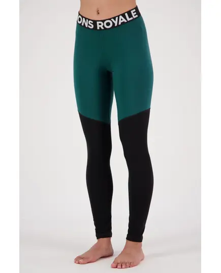 Mons Royale Legginsy damskie merino Cascade Flex 200 - Evergreen, Kolor: zielony, Waga: 0.5, Rozmiar: XS