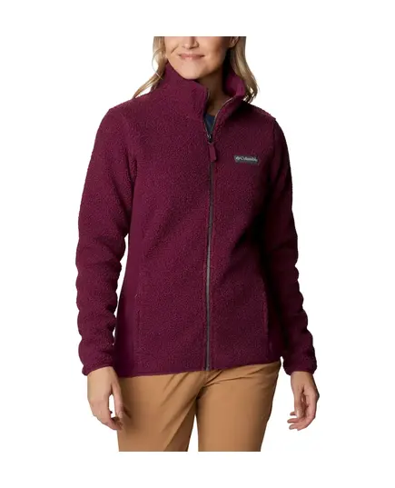 Bluza polarowa damska Columbia Panorama Full Zip Marionberry bordowa, Kolor: fioletowy, Waga: 1, Rozmiar: XS