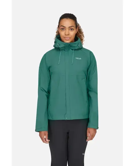 Rab Kurtka przeciwdeszczowa damska Downpour Eco Jacket zielona, Kolor: zielony, Waga: 1, Rozmiar: XL