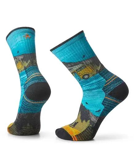 Smartwool Skarpetki Hike Light Cushion Great Excursion Print Crew Socks, Kolor: wielokolorowy, Waga: 0.5, Rozmiar: M (38-41)