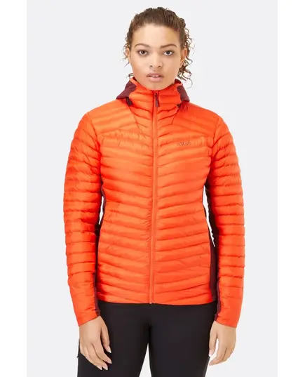 Rab Kurtka ocieplana damska Cirrus Flex 2.0 Hoody pomarańczowa, Kolor: czerwony, Waga: 1.5, Rozmiar: XS