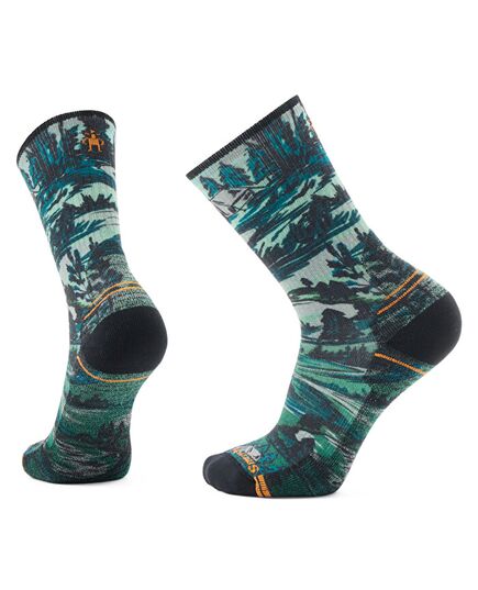 Smartwool skarpety Hike Light Cushion Campground Print Crew Socks  WINTER MOSS