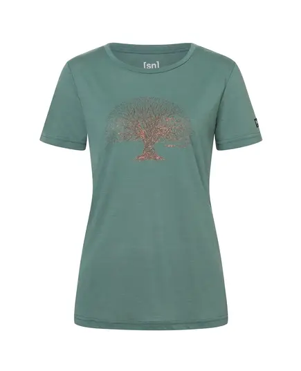 Super.Natural koszulka damska merino Tree of Knowledge Tee zielona, Waga: 0.5, Rozmiar: XL