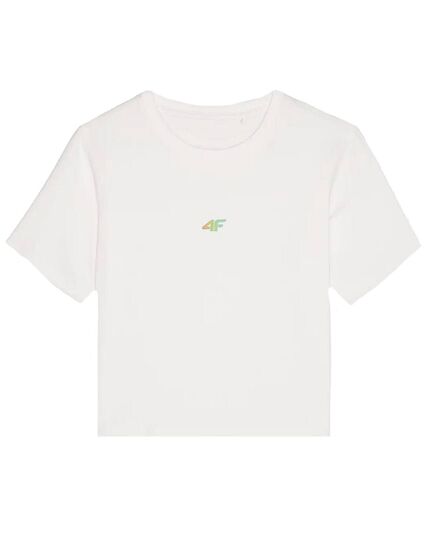 4F t-shirt damski koszulka sportowa F1701 biała, Kolor: biały, Rozmiar: S