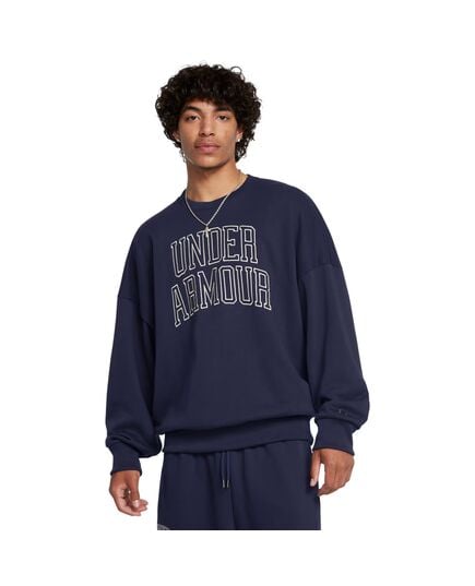 UNDER ARMOUR bluza bawełniana męska Icon HWT Terry OS Crew granatowa, Kolor: granatowy, Rozmiar: L