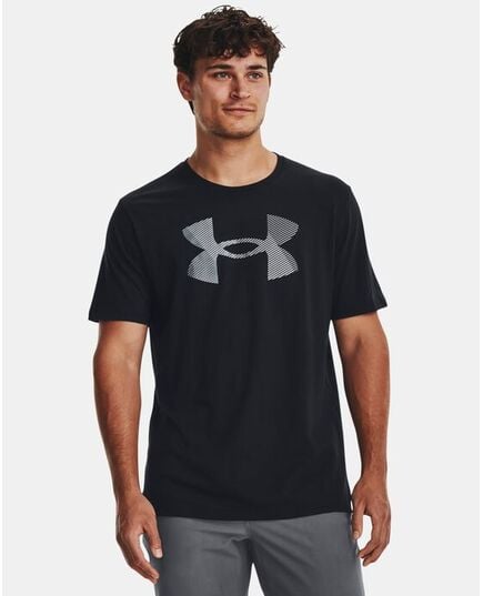 UNDER ARMOUR t-shirt męski koszulka bawełniana sportowa BIG LOGO czarna, Kolor: czarny, Rozmiar: XXL