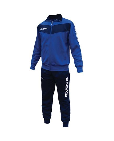 GIVOVA dres sportowy męski komplet bluza i spodnie TR018 niebieski/granatowy, Kolor: niebieski, Rozmiar: 3XL