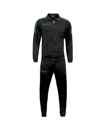 GIVOVA dres męski sportowy komplet spodnie i bluza TR033 czarny, Kolor: czarny, Rozmiar: L