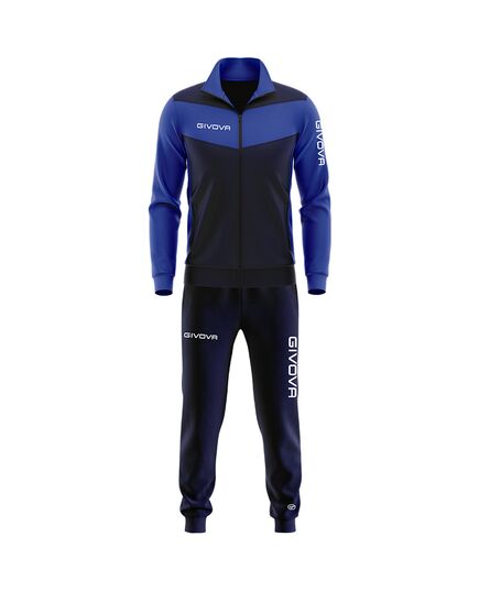 GIVOVA dres sportowy męski komplet bluza i spodnie TR018 niebieski/granatowy, Kolor: niebieski, Rozmiar: XL