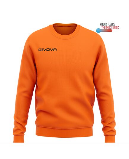 GIVOVA bluza męska polarowa sportowa G/COLLO MA019 pomarańczowa, Kolor: pomarańczowy, Rozmiar: 2XL