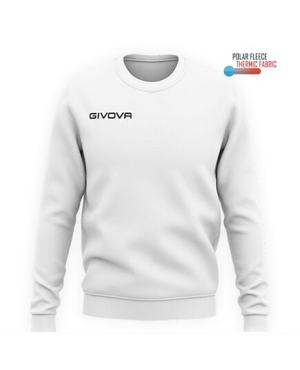 GIVOVA bluza męska polarowa sportowa G/COLLO MA019 biała, Kolor: biały, Rozmiar: 2XL