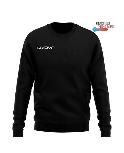 GIVOVA bluza męska polarowa sportowa G/COLLO MA019 czarna, Kolor: czarny, Rozmiar: 3XL