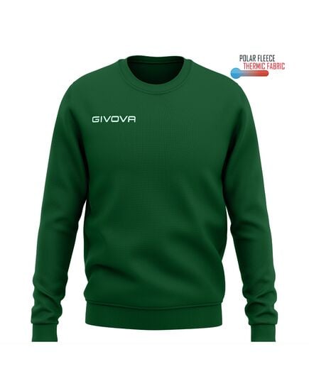 GIVOVA bluza męska polarowa sportowa G/COLLO MA019 zielona, Kolor: zielony, Rozmiar: 2XL