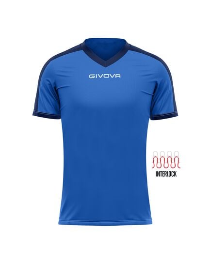 GIVOVA koszulka sportowa męska t-shirt treningowy MAC04 granatowa, Kolor: granatowy, Rozmiar: S