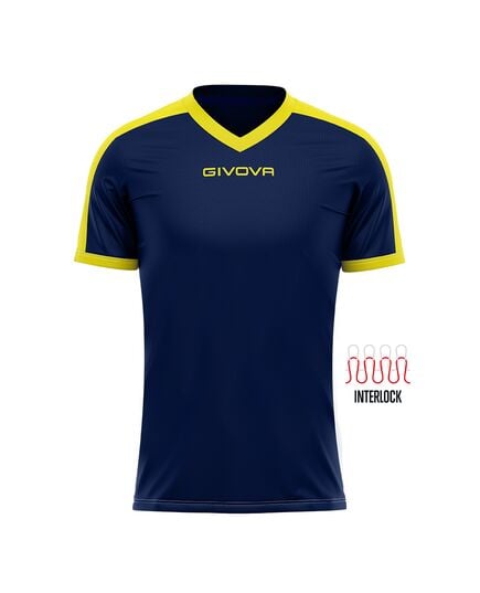 GIVOVA koszulka sportowa męska t-shirt treningowy MAC04 granatowa, Kolor: granatowy, Rozmiar: S