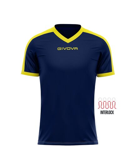 GIVOVA koszulka sportowa męska t-shirt treningowy MAC04 granatowa, Kolor: granatowy, Rozmiar: XL