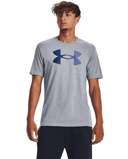 UNDER ARMOUR t-shirt męski koszulka bawełniana sportowa BIG LOGO szara, Kolor: szary, Rozmiar: L