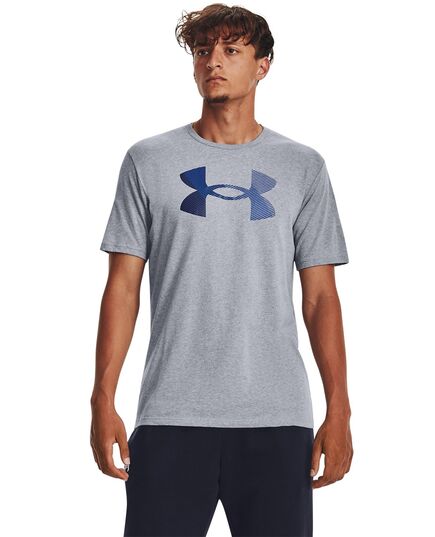 UNDER ARMOUR t-shirt męski koszulka bawełniana sportowa BIG LOGO szara, Kolor: szary, Rozmiar: XXL