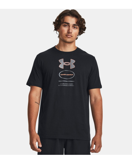 UNDER ARMOUR t-shirt męski koszulka sportowa Gel Stack Ss czarna, Kolor: czarny, Rozmiar: L