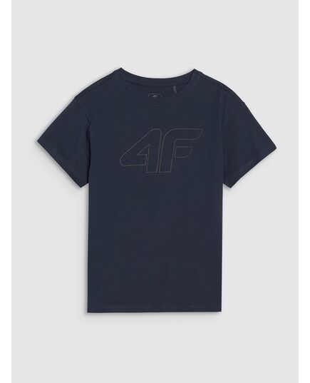 4F koszulka bawełniana t-shirt dla chłopca 4FJWMM00TTSHM2331 granatowa, Kolor: granatowy, Rozmiar: 146
