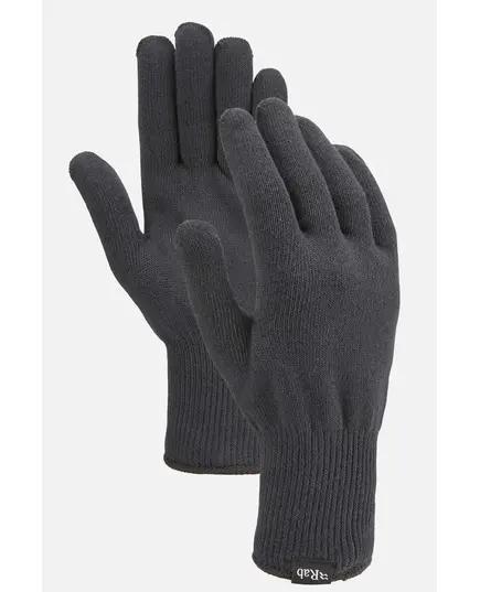 Rab rękawiczki unisex Stretch Knit Glove Black, Kolor: czarny, Rozmiar: M