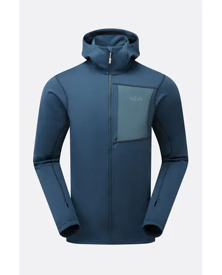 Rab bluza męska z kapturem Superflux Hoody Tempest Blue, Rozmiar: L