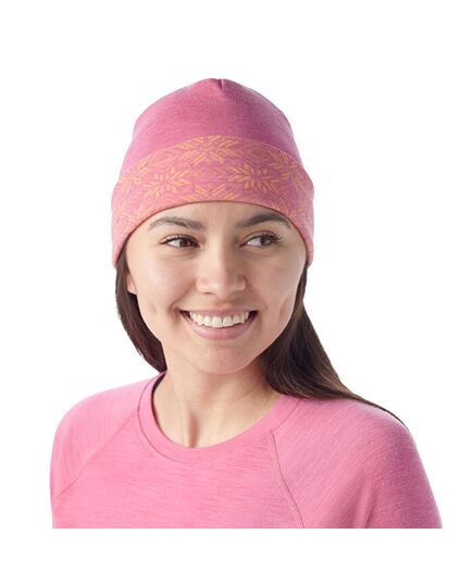 Smartwool czapka U'S Thermal Merino Reversible Cuffed Beanie, garden pink digi snow